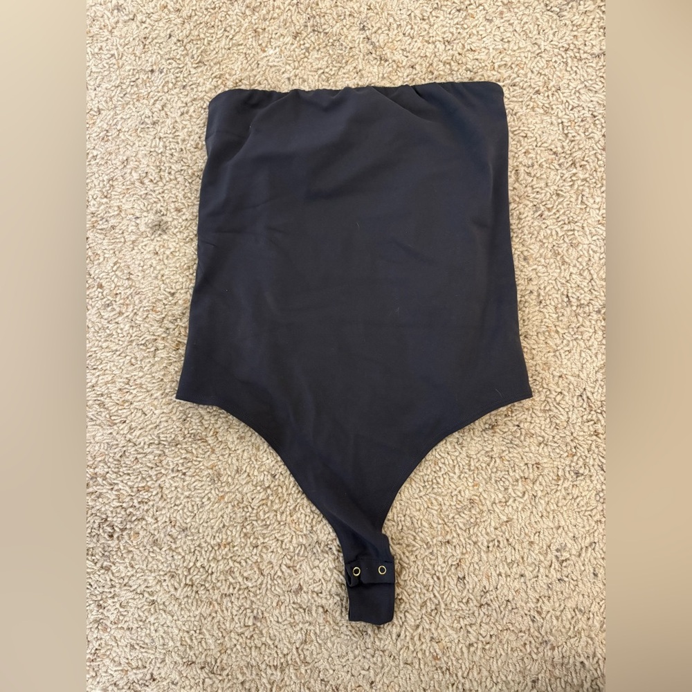 Black Strapless Bodysuit